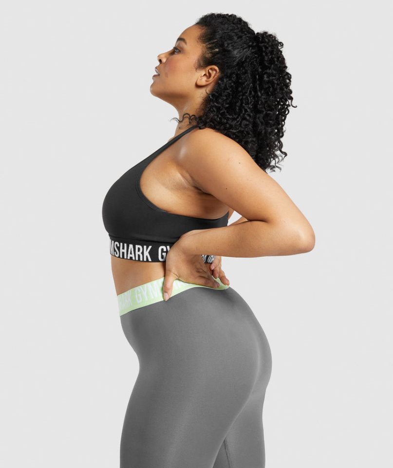 Women's Gymshark Fit Seamless Sports Bra Black | CA N8A563